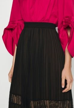 MICHAEL Michael Kors MIDI SKIRT - Pleated Skirt - Black -MICHAEL Michael Kors shop add5412fe90c4121a25b85c0baadc09b