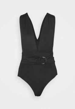 MICHAEL Michael Kors ICONIC SOLIDS SURPLICE PLUNGE - Swimsuit - Black -MICHAEL Michael Kors shop aebf1e06b7874a0795bb9f2f76c807dc