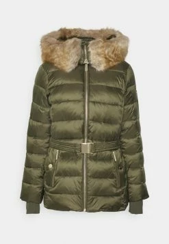 MICHAEL Michael Kors BELTED HORIZONTAL QUILTED PUFFER COAT WITH SNAP OFF - Winter Jacket - Khaki 14 MICHAEL Michael Kors BELTED HORIZONTAL QUILTED PUFFER COAT WITH SNAP OFF - Winter Jacket - Khaki -MICHAEL Michael Kors shop aed4deca0f3243238e7cf22886b927cd