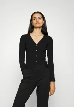 MICHAEL Michael Kors LOGO BUTTON CARDIGAN - Cardigan - Black