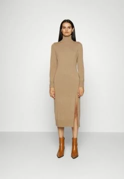 MICHAEL Michael Kors EASY SLIT MIDI - Day Dress - Cafe