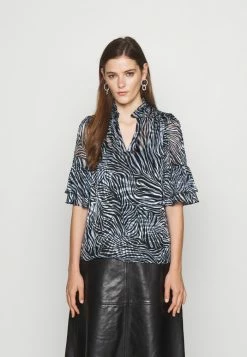MICHAEL Michael Kors ZEBRA RUFFLE BELL - Blouse - Chambray