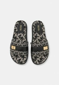 MICHAEL Michael Kors PADMA SLIDE - Mules - Black/nature -MICHAEL Michael Kors shop b0a389216e6e43e8a0ded2e622996d3b