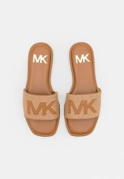 MICHAEL Michael Kors HAYWORTH SLIDE - Mules - Nat/acorn -MICHAEL Michael Kors shop b26eb914abf04318acd07463fb9724fc