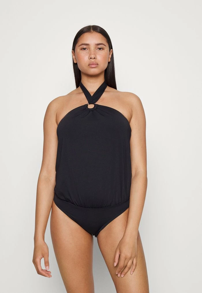 MICHAEL Michael Kors ICONIC SOLIDS LOGO RING BLOUSON ONEPIECE - Swimsuit - Black 3 MICHAEL Michael Kors ICONIC SOLIDS LOGO RING BLOUSON ONEPIECE - Swimsuit - Black
