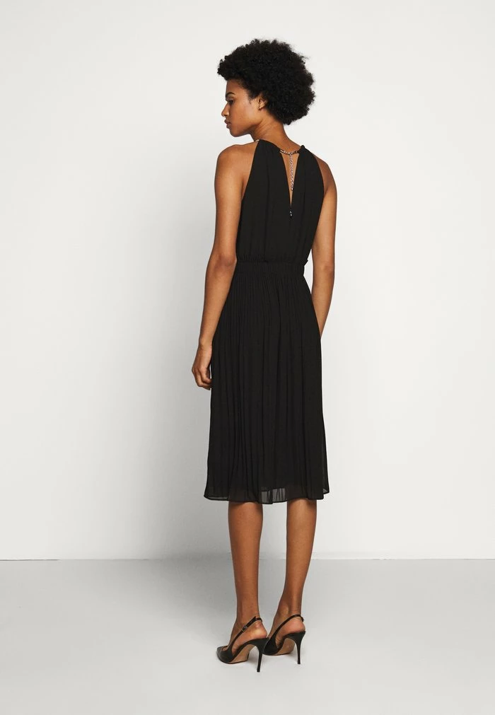 MICHAEL Michael Kors CHAIN NECK MIDI DRESS - Cocktail Dress / Party Dress - Black 5 MICHAEL Michael Kors CHAIN NECK MIDI DRESS - Cocktail Dress / Party Dress - Black - Image 3