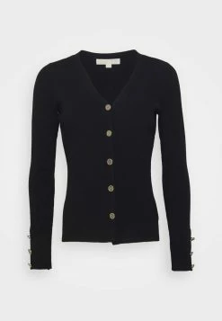 MICHAEL Michael Kors LOGO BUTTON CARDIGAN - Cardigan - Black -MICHAEL Michael Kors shop b6a998716f614320acd58117f2938a8d