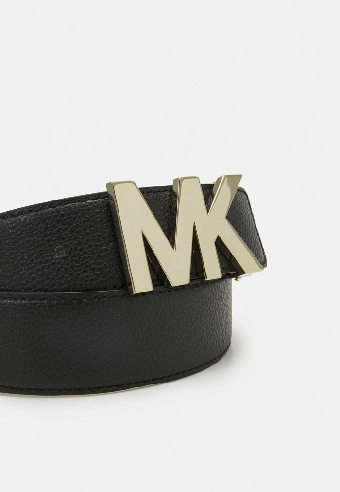 MICHAEL Michael Kors PEBBLE TO LOGO ON PLAQ - Belt - Black 6 MICHAEL Michael Kors PEBBLE TO LOGO ON PLAQ - Belt - Black - Image 4