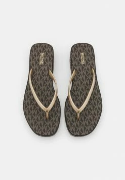 MICHAEL Michael Kors LILO - T-bar Sandals - Brown/pale Gold -MICHAEL Michael Kors shop bc72adffed644617a429a5b55d5b67a7