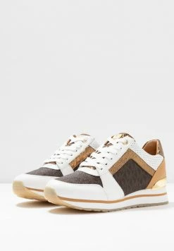 MICHAEL Michael Kors BILLIE TRAINER - Trainers - Optic White/brown -MICHAEL Michael Kors shop c0208f8f253c488cad324a7a9678410c