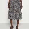 MICHAEL Michael Kors HIPPIE MIDI SKIRT - A-line Skirt - Black/white