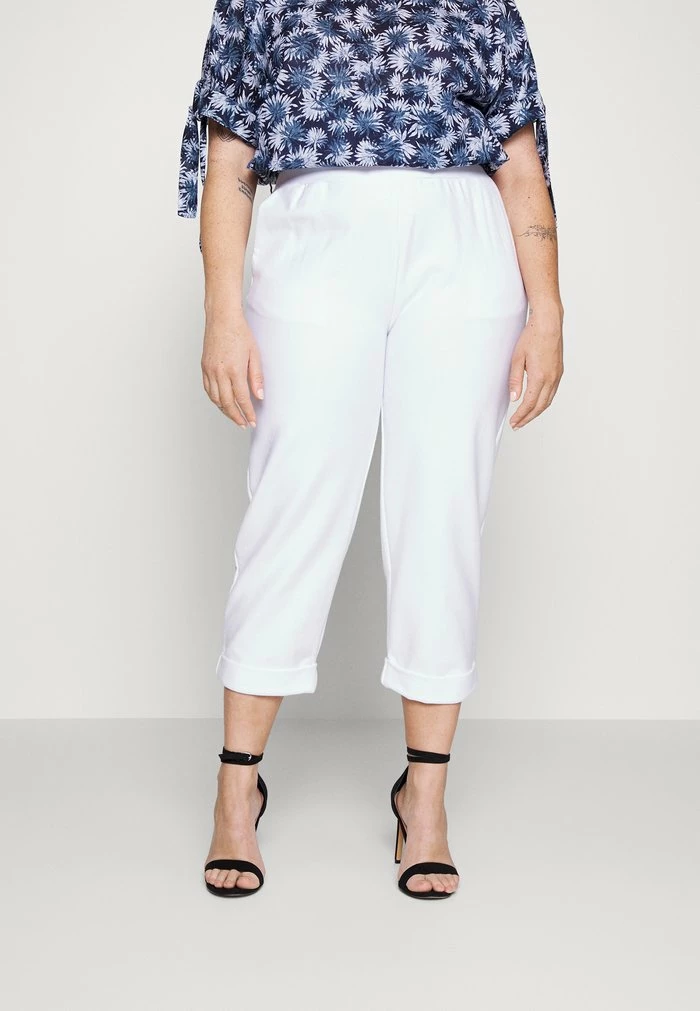 MICHAEL Michael Kors SOLID ROLLD CUF - Trousers - White 3 MICHAEL Michael Kors SOLID ROLLD CUF - Trousers - White