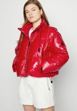 MICHAEL Michael Kors CROPPED METALLIC PUFFER - Winter Jacket - Crimson -MICHAEL Michael Kors shop c84ac878464746b9acb5f72ee392a667
