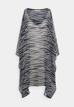 MICHAEL Michael Kors DIAGONAL BELT V NECK CAFTAN - Beach Accessory - Navy -MICHAEL Michael Kors shop ca422dc2b06a404d8f3b1bf451ee756b