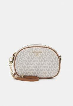 MICHAEL Michael Kors JET SET CHARM OVAL XBODY - Across Body Bag - Vanilla/acrn