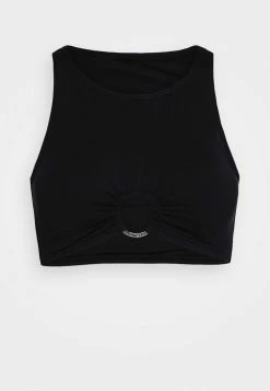 MICHAEL Michael Kors ICONIC SOLIDS CROPPED - Bikini Top - Black -MICHAEL Michael Kors shop cd924fce24f74849bc891ff10c2796cb