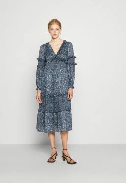 MICHAEL Michael Kors MAXI DRESS WITH MINI RUFFLES - Maxi Dress - Chambray
