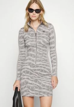 MICHAEL Michael Kors HALF ZIP MINI - Jumper Dress - Nickel -MICHAEL Michael Kors shop cf9ead4dbc56440890736f5745ea00cb