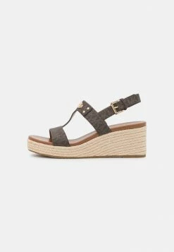 MICHAEL Michael Kors PLATE WEDGE - Platform Sandals - Brown/multi-coloured -MICHAEL Michael Kors shop d356053c0f2d48f9975c6e4928ea7323