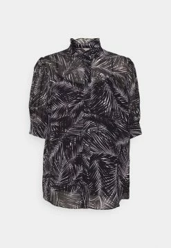 MICHAEL Michael Kors PALM SHORT PUFF - Blouse - White/black -MICHAEL Michael Kors shop d3f708f80f3847be8d3da692da786291