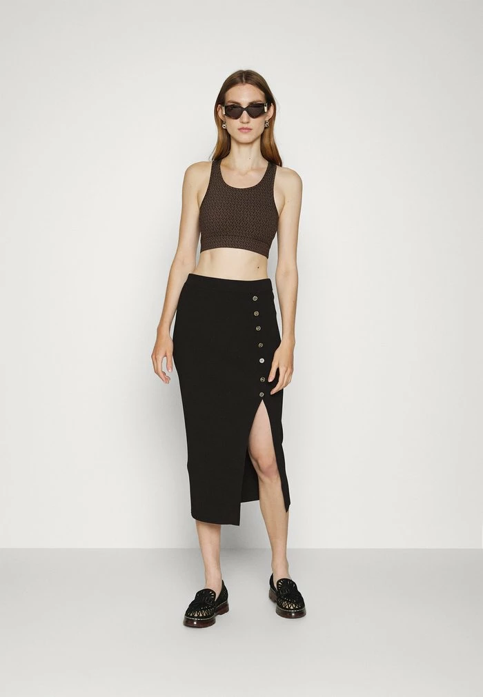 MICHAEL Michael Kors LOGO BUTTON PENCIL SKIRT - Pencil Skirt - Black 4 MICHAEL Michael Kors LOGO BUTTON PENCIL SKIRT - Pencil Skirt - Black - Image 2