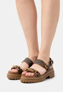 MICHAEL Michael Kors KAILEY LUG FLAT SANDAL - Platform Sandals - Brown