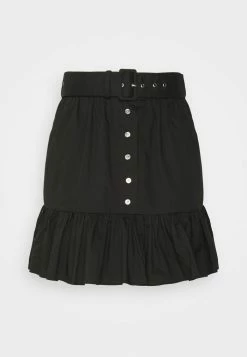 MICHAEL Michael Kors BELT DUST SKIRT - Mini Skirt - Black -MICHAEL Michael Kors shop ddaed96be25944dc81b52513e68114f3