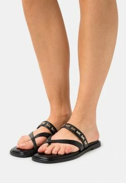 MICHAEL Michael Kors ALBA THONG SLIDE - T-bar Sandals - Black