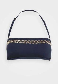 MICHAEL Michael Kors CHAIN BANDEAU CROP TOP - Bikini Top - Navy -MICHAEL Michael Kors shop df63d6069f0549ee839332fc7013a708