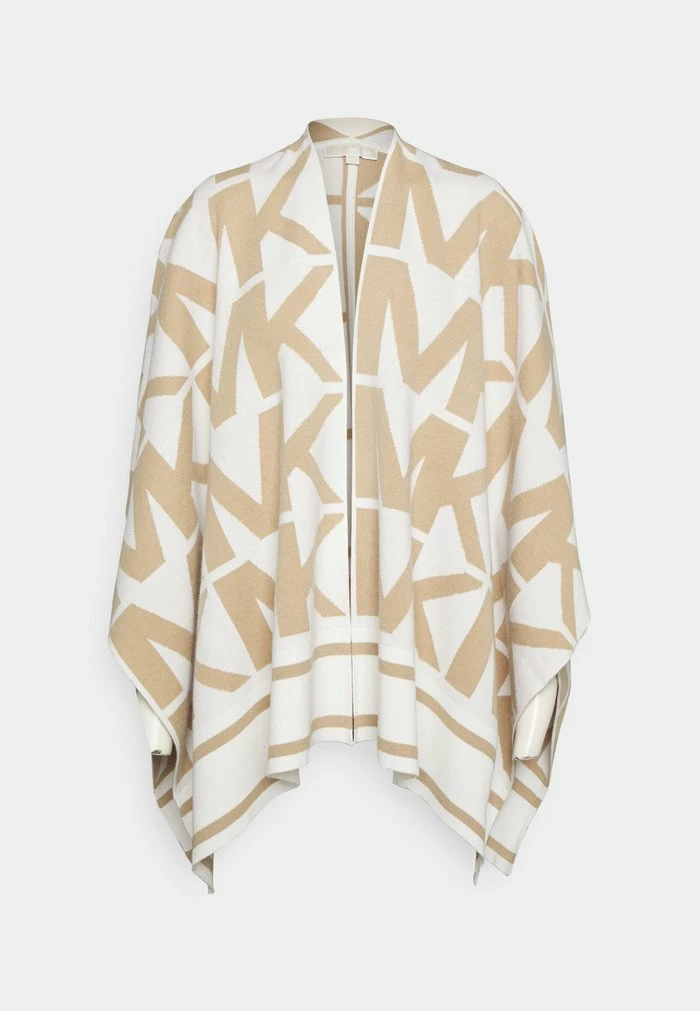 MICHAEL Michael Kors LOGO PONCHO - Cape - White/khaki 3 MICHAEL Michael Kors LOGO PONCHO - Cape - White/khaki