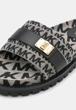 MICHAEL Michael Kors PADMA SLIDE - Mules - Black/nature -MICHAEL Michael Kors shop e0a287e41ba943be9bef91bafe763048