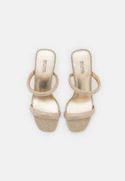 MICHAEL Michael Kors CLARA - Heeled Mules - Pale Gold -MICHAEL Michael Kors shop e1b4255469ea459fb7ce10de3510a0de