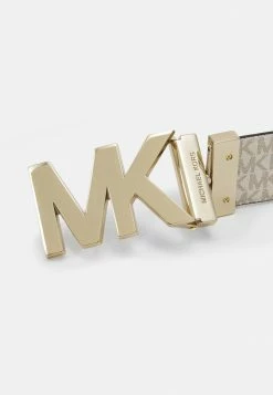 MICHAEL Michael Kors PEBBLE TO LOGO ON PLAQ - Belt - Luggage/gold-coloured -MICHAEL Michael Kors shop e1d8d604bfd7417ea41cb7d5a2f08c2d