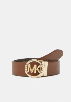 MICHAEL Michael Kors REVERSIBLE BELT - Belt - Luggage/brown/gold-coloured
