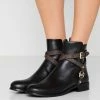 MICHAEL Michael Kors PRESTON FLAT BOOTIE - Classic Ankle Boots - Black/brown