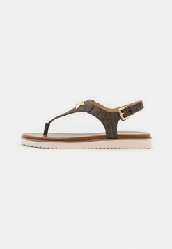 MICHAEL Michael Kors JILLY FLAT - T-bar Sandals - Brown -MICHAEL Michael Kors shop e3f054c7622548fdae3dc030cd294667