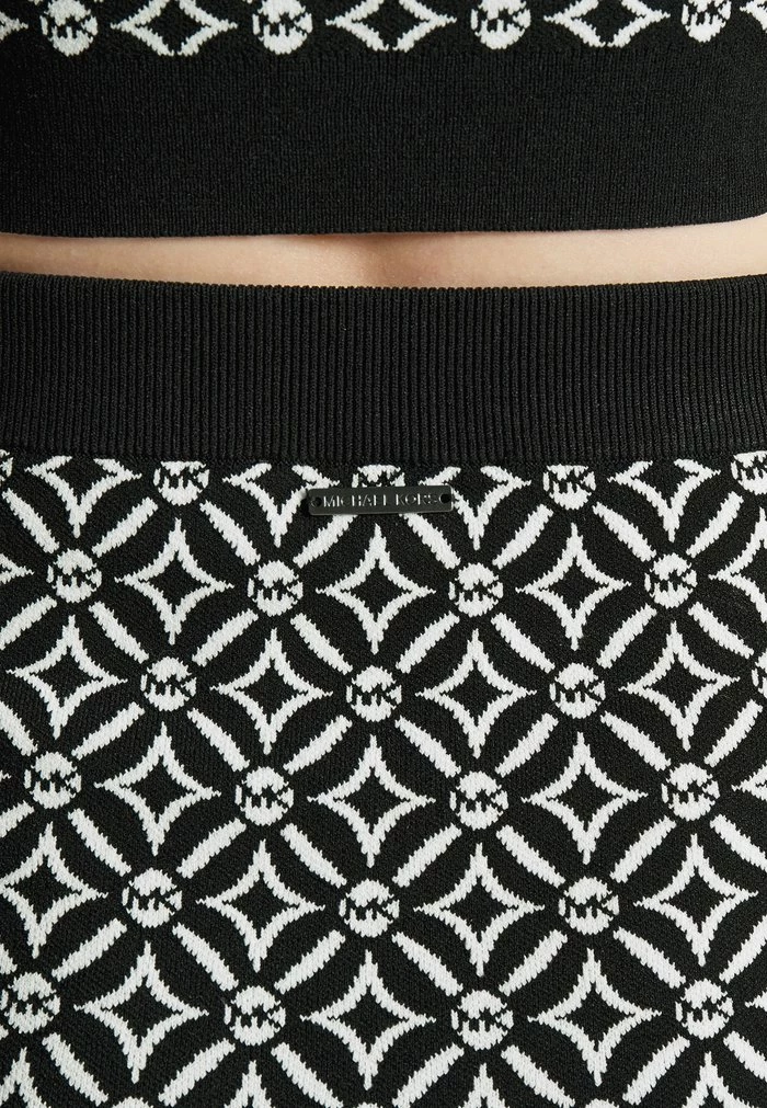 MICHAEL Michael Kors LOGO TIE PENCIL - Pencil Skirt - Black/bone 8 MICHAEL Michael Kors LOGO TIE PENCIL - Pencil Skirt - Black/bone - Image 6