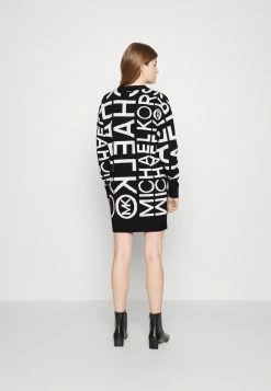 MICHAEL Michael Kors MODERN NEWSTYPE DRESS - Jumper Dress - Black/ White -MICHAEL Michael Kors shop e98006ec30df470aaf60a18d70bf7904