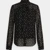 MICHAEL Michael Kors DITSY BOW BLOUSE - Button-down Blouse - Black/khaki -MICHAEL Michael Kors shop ea79fe4537464738a9c1b47816fab59a
