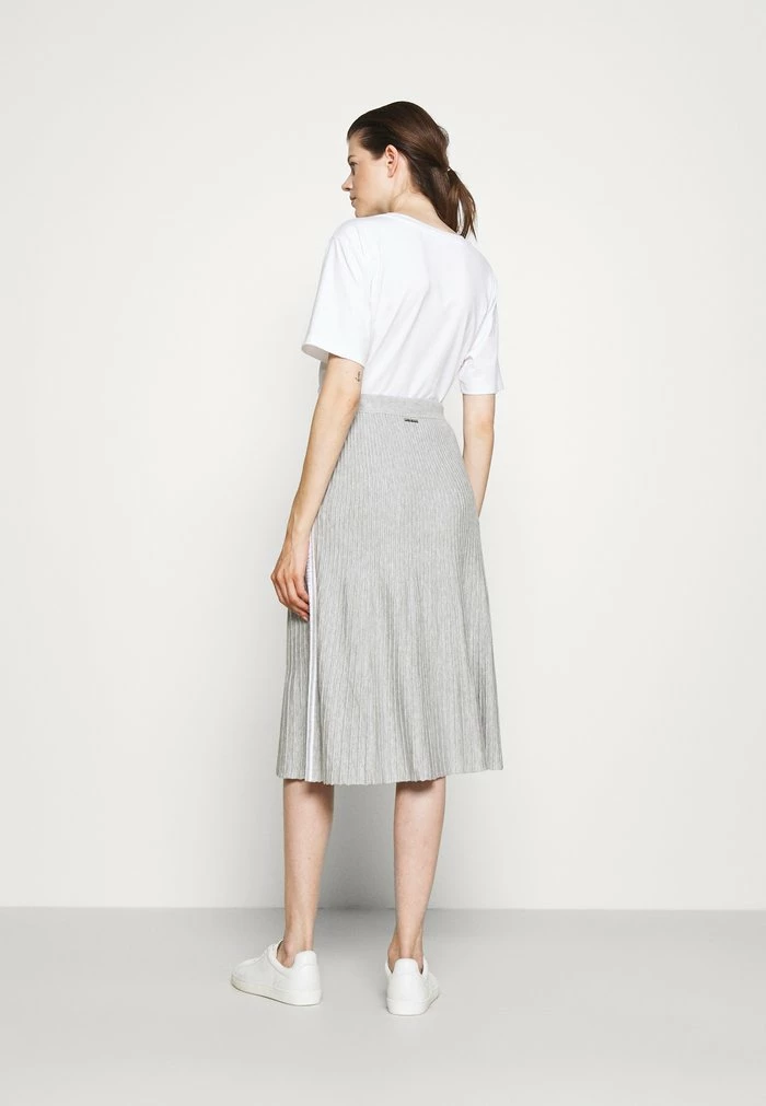 MICHAEL Michael Kors LOGO TAPE MIDI SKIRT - A-line Skirt - Pearl Heather 5 MICHAEL Michael Kors LOGO TAPE MIDI SKIRT - A-line Skirt - Pearl Heather - Image 3
