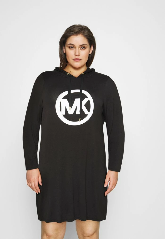 MICHAEL Michael Kors CIRCLE HOODIE DRESS - Day Dress - Black 3 MICHAEL Michael Kors CIRCLE HOODIE DRESS - Day Dress - Black