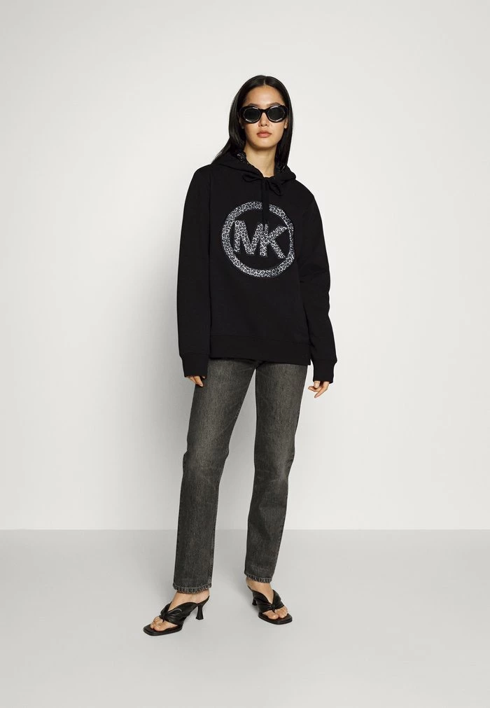 MICHAEL Michael Kors CHARM HOODIE - Sweatshirt - Black 4 MICHAEL Michael Kors CHARM HOODIE - Sweatshirt - Black - Image 2