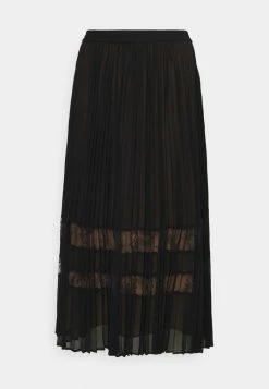 MICHAEL Michael Kors MIDI SKIRT - Pleated Skirt - Black -MICHAEL Michael Kors shop f28d3390b4bc4875bc09600c8c11ff49