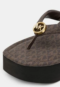 MICHAEL Michael Kors SARITA WEDGE - T-bar Sandals - Brown -MICHAEL Michael Kors shop f3538f61e61142d58c83b497fef6cec6