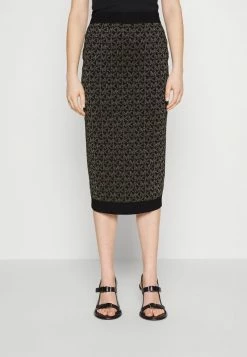 MICHAEL Michael Kors PENCIL SKIRT - Pencil Skirt - Black/gold