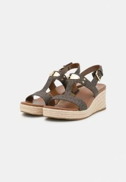 MICHAEL Michael Kors PLATE WEDGE - Platform Sandals - Brown/multi-coloured -MICHAEL Michael Kors shop f4fc3ca5a5a6450a97b76b497c9448cd