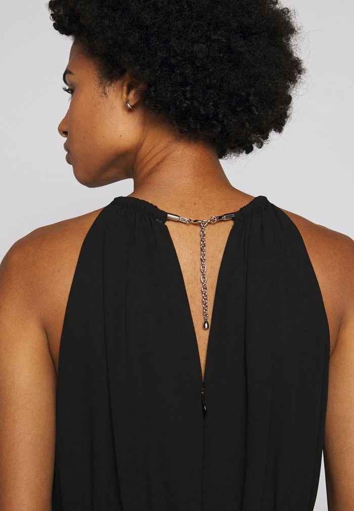 MICHAEL Michael Kors CHAIN NECK MIDI DRESS - Cocktail Dress / Party Dress - Black 10 MICHAEL Michael Kors CHAIN NECK MIDI DRESS - Cocktail Dress / Party Dress - Black - Image 8