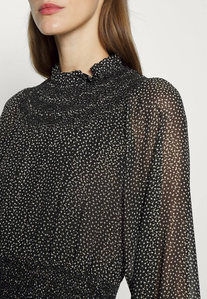 MICHAEL Michael Kors DOTS SMOCKED MINI - Day Dress - Black/gold 8 MICHAEL Michael Kors DOTS SMOCKED MINI - Day Dress - Black/gold - Image 6