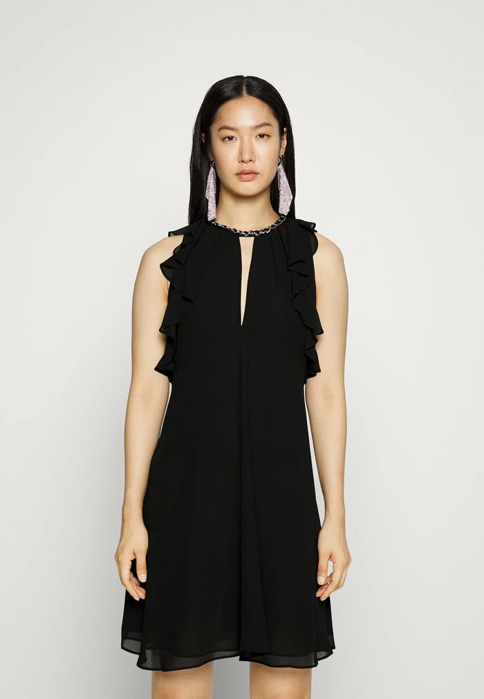 MICHAEL Michael Kors CHAIN FLOUNCE - Cocktail Dress / Party Dress - Black 3 MICHAEL Michael Kors CHAIN FLOUNCE - Cocktail Dress / Party Dress - Black