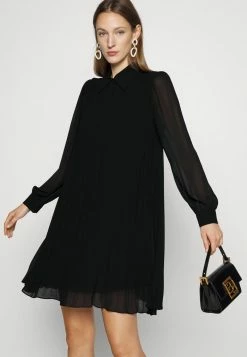 MICHAEL Michael Kors PLEATED MINI DRESS - Day Dress - Black -MICHAEL Michael Kors shop faa11300123840f8b675d4086171de5c